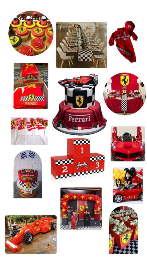 Theme Party, Birthday Theme, 2nd Birthday, Ferrari, Party Themes, Birthday