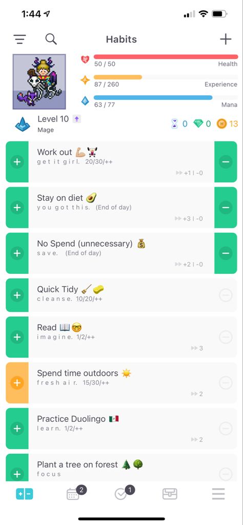 Habitica Ideas, Iphone Ideas, Lifestyle Habits, End Of Days, Mobile Ui, Psych, Lifestyle, Iphone, Health