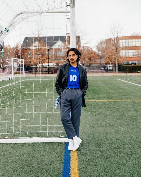 The @adidasfootball Originals Soccer Collection is here!! This is how I styled the 1994 Argentina away jersey pieces! SWIPE TO SEE MORE.… | Instagram Soccer Jersey Outfit Men, Soccer Jersey Outfit, Aesthetic Business Casual, Business Casual Capsule Wardrobe, Long Sleeve Soccer Jersey, Outfit Jersey, Soccer Style, Football Outfit, Men's Business Outfits