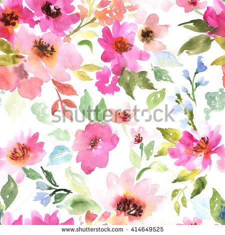 Purple And Pink Bouquet, Watercolor Flowers Pattern, Botanical Flower Art, Flower Silhouette, Watercolor Floral Pattern, Meadow Flowers, Pink Bouquet, Painting Flowers, Abstract Drawings