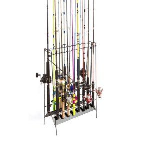 Fishing Pole Storage, Fishing Gear Storage, Fishing Rod Rack, Rod Rack, Salmon Fishing, Fishing Rod Holder, Simple Pictures, Fishing Rods, Store Fixtures