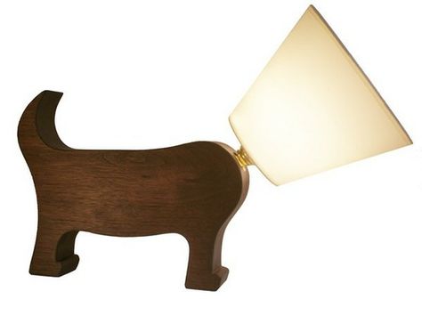 Dog Lamp, Dog Cone, Cone Of Shame, Dog Table, Cool Lamps, Contemporary Table Lamps, Modern Lamp, Desk Lamps, My New Room