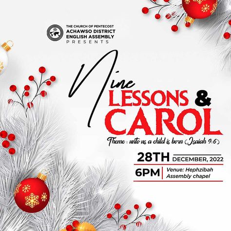 Church Christmas Carol Flyer Design, Carols Night Flyer Design, Carol Service Flyer Design, Christmas Carol Flyer Design, Carol Flyer Design, Christmas Carol Design, Christmas Carol Flyer, Christmas Flyer Design, Media Ministry