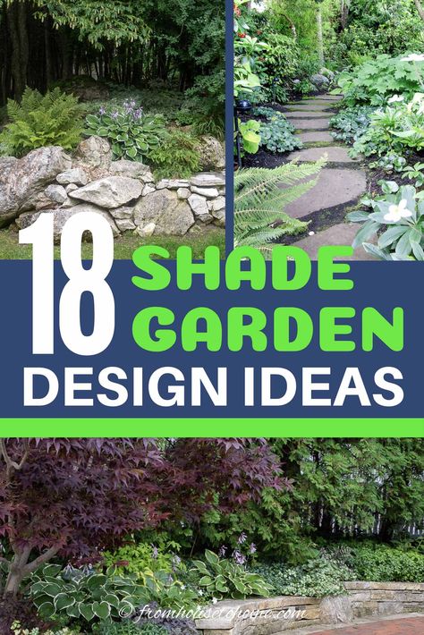 Shade Garden Design Ideas (How To Design A Stunning Shade Garden-With Pictures) - Gardening @ From House To Home Shade Rock Garden Ideas Landscaping, Formal Shade Garden Design, Ideas For Shady Corner Of Garden, Shaded Hillside Landscaping Ideas, Corner Garden Ideas Landscape Design Small Spaces, Landscape Ideas For Shaded Backyard, Shady Gardens Ideas, Shaded Gardens Ideas, Shaded Corner Yard Ideas