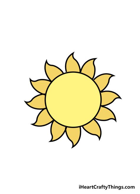 Easy Sun Drawing, Draw A Sun, Images Of Sun, Sun Drawing, Learn To Sketch, Drawing Now, Marker Paper, Cute Sun, Sun And Clouds