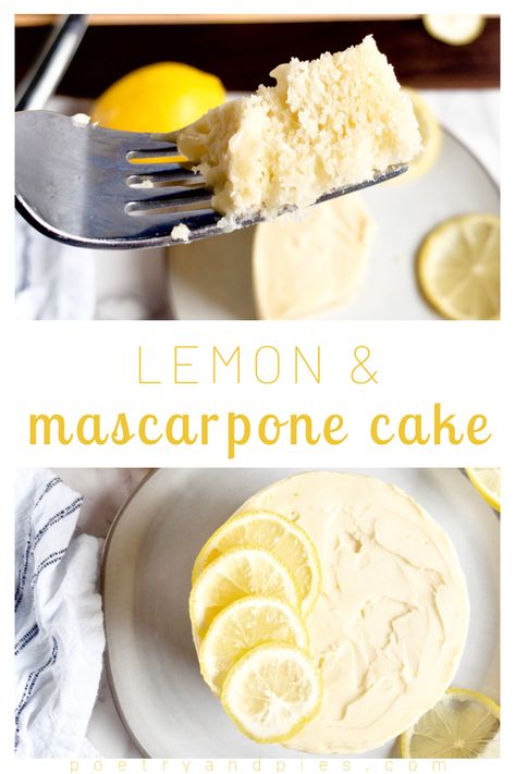 Mascarpone Lemon Cake, Mascapone Cakes, Lemon Marscapone Cake, Lemon Mascarpone Cake, Lemon Marscapone, Lemon Mascarpone, Mascarpone Cake, Mascarpone Filling, Mascarpone Recipes