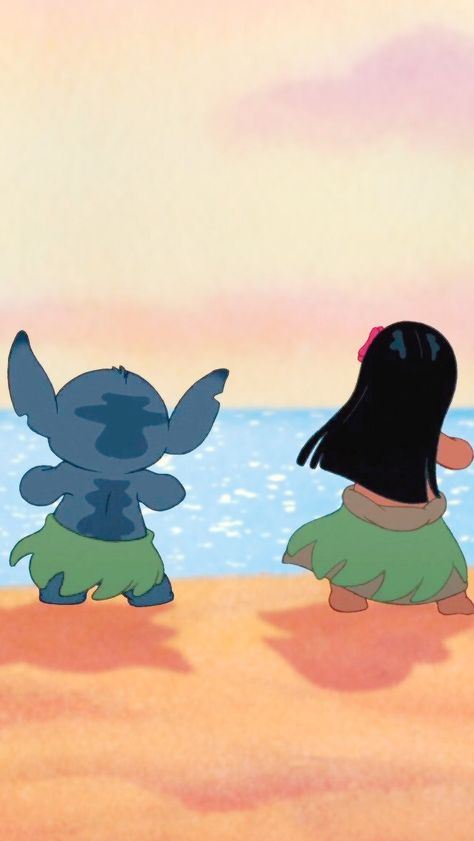 Stitch And Lilo Aesthetic, Lilo And Stitch Poster Vintage, Disney Wallpaper Lilo And Stitch, Aesthetic Lilo And Stitch Pictures, Aesthetic Lilo And Stitch Wallpaper, Summer Stitch Wallpaper, Lilo And Stitch Astethic, Stitch And Lilo Wallpapers, Lilo And Stitch Matching Wallpaper