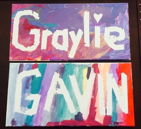 Tape Painting Name Art - Glitter On A Dime Name Painting Ideas, Name Paintings, Tape Painting, Wet Felting Projects, Painted Letters, Glitter Paint, Painters Tape, Wet Felting, Projects Ideas