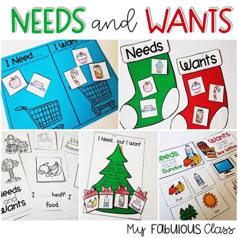 Wants Vs Needs Preschool Activities, Needs And Wants First Grade, Needs Vs Wants Kindergarten, Wants And Needs Kindergarten, Wants Vs Needs Activities, Needs And Wants Kindergarten, Kindergarten December Activities, Wants And Needs Activities, Needs And Wants Activities