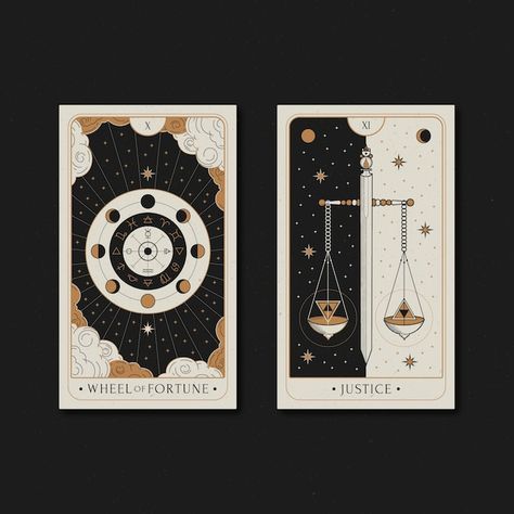 Hand drawn tarot cards illustration | Free Vector #Freepik #freevector #tarot-cards #tarot #illustrations #past Tarot Cards Illustration, Tarot Card Illustration, Tarot Cards Art Illustration, Cards Illustration, Card Icon, Tarot Cards Art, Wheel Of Fortune, Vector Hand, Card Illustration