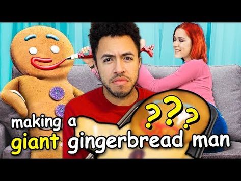 Giant Gingerbread Man, Troom Troom, Cooking Tutorials, Tutorial Video, Gingerbread Man, Youtube Video, I Tried, Youtube Videos, Gingerbread