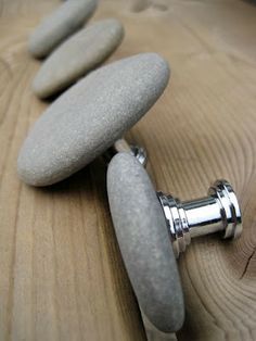 Creative Drawer Knobs and Cool Drawer Pulls - beach stones, sea glass, jute balls and rope pulls, and map cabochon knobs Creative Drawer Pulls, Lipstick Gloss, Nail Fashion, Cheap Sunglasses, Foundation Powder, Sticks And Stones, Eyeshadow Lipstick, Craft Studio, Rock Crafts