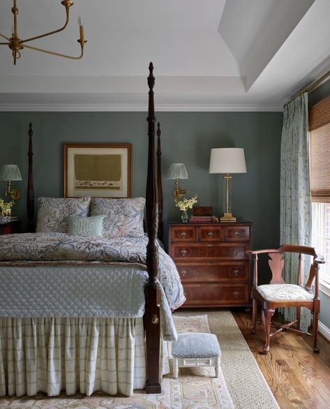 Southern Traditional Bedroom, Elegant Traditional Bedroom, Bedroom Redecorating, Southern Traditional, Window Treatments Bedroom, Traditional Bedroom Decor, Master Bed, Traditional Bedroom, Dreamy Bedrooms