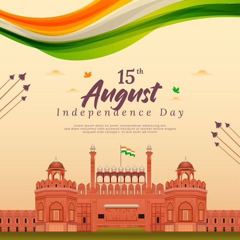 Vector 15th august india independence da... | Premium Vector #Freepik #vector #15th-august #indian-independence #happy-independence #15-august 2023 Vector, Building Poster, Travel Brochure Design, Guru Nanak Photo, Dr Ambedkar Hd Wallpaper New, Independence Day Poster, Happy Independence Day India, 15 August Independence Day, India Poster