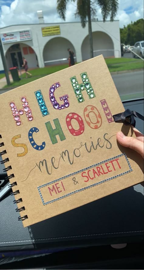 Senior Scrapbook Ideas, Senior Year Scrapbook, School Memories Scrapbook, Senior Year Things, Senior Year Fun, Friend Scrapbook, High School Memories, Senior Year Of High School, School Scrapbook