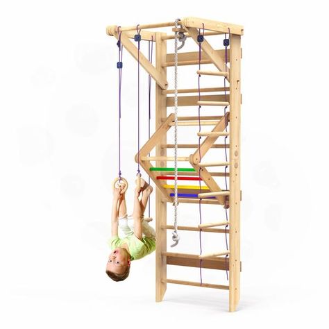 Kids Gym Equipment, Wall Gym, Stall Bars, Swedish Ladder, Indoor Jungle Gym, Indoor Gym, Kids Gym, Amazing Gymnastics, Rope Ladder