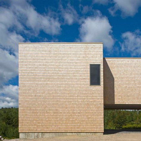 House on Punkinville Road by Bruce Norelius Arch Facade, Hexagon House, England Houses, Shingle House, House On Stilts, American Houses, Cedar Shingles, Architecture Books, New England Homes