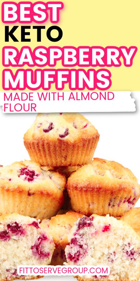 Keto Muffins Cream Cheese, Keto Friendly Muffins, Easy Keto Muffins Almond Flour, Low Carb Raspberry Muffins, Raspberry Recipes Keto, Muffins Using Almond Flour, Keto Berry Muffins, Raspberry Almond Flour Recipes, Keto Lemon Raspberry Muffins