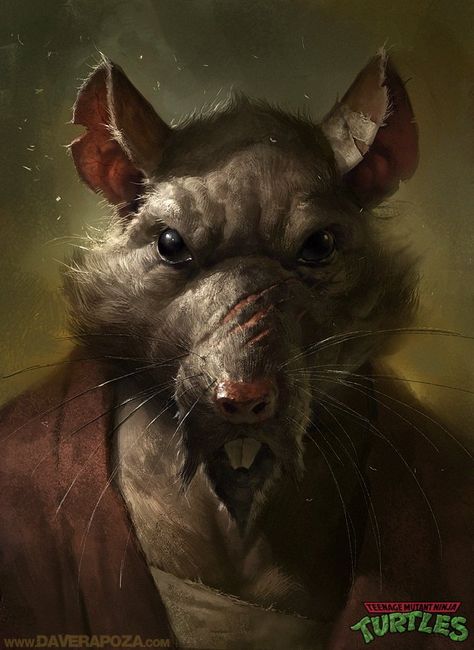 Splinter – TMNT by Dave Rapoza. Ninja Turtles Splinter, Dave Rapoza, Rattus Rattus, Mestre Splinter, Teenage Mutant Ninja Turtles Art, Rat Man, Ninja Turtles Artwork, Tmnt Art, A Rat