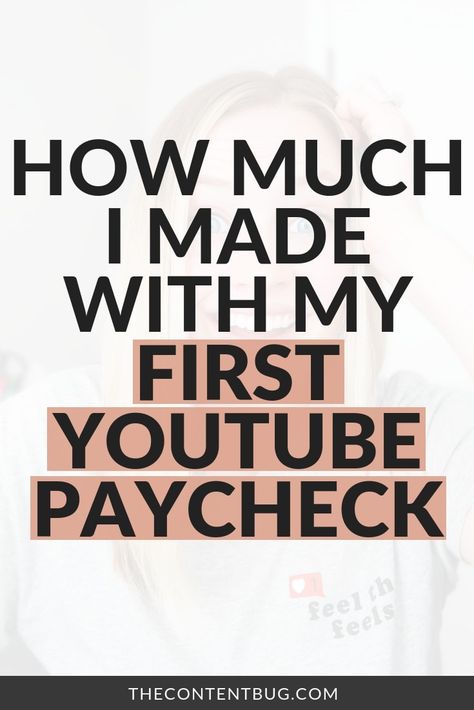 Youtube Paycheck, Cathrin Manning, Small Youtuber, Youtube Marketing Strategy, Youtube Website, Make Money On Youtube, Youtube Tips, Making Money On Youtube, Youtube Channel Ideas