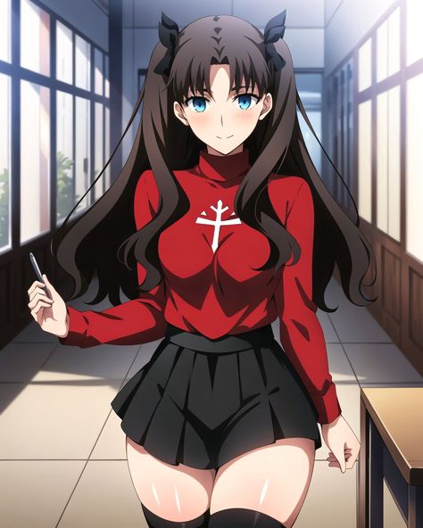 Rin Tohsaka, Tohsaka Rin, Fairy Tale Anime, Color Wallpaper Iphone, Fate Stay Night Anime, Anime Decor, Fate Anime Series, Anime Eye Drawing, Anime Girlxgirl