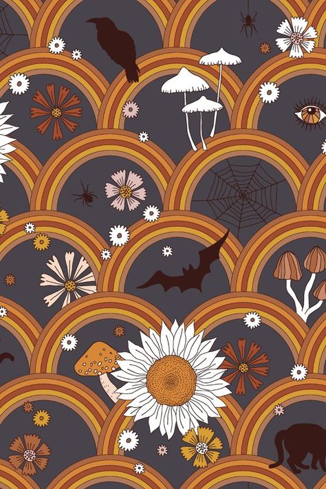 Patterns you can use for Halloween Spring Halloween Wallpaper, Disco Halloween Wallpaper, Floral Ghost Wallpaper, Spring Ghost Wallpaper, Spooky Spring Wallpaper, Witchy Fall Wallpaper, Bat Wallpaper, Canva Backgrounds, Disco Wallpaper