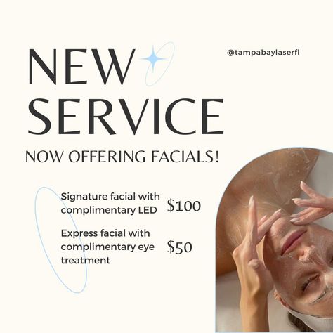 NEW SERVICE ALERT!!! 📢 You heard it here first, we will now be offering facials! 🧖🏻‍♀️ There are so many exciting things coming for TBL & we can’t wait to make your experience even better than before! Book your facial today ✨ #womanownedbusiness #bigthingscoming #tampabay #laserhairremoval #electrolysis #newservice #facials New Service Alert, New Service, Laser Hair Removal, Tampa Bay, Facial, Make Your, Quick Saves