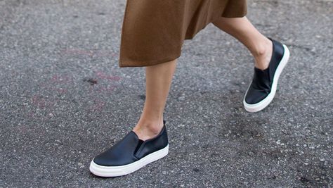 Find out what to wear with slip-on sneakers on SHEfinds.com. Outfits With Slip On Sneakers, Keds Slip On Shoes Outfit, Black Slip On Shoes Outfit, White Slip On Sneakers Outfit, Slip On Shoes Outfit, Slip On Sneakers Outfit, Black Slip On Sneakers Outfit, Slip On Outfit, Keds Outfit