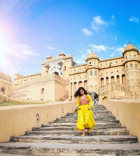 Rajasthan Pictures, Amber Palace, Travel India Beautiful Places, Jaipur Travel, Amer Fort, The Fort, Udaipur, Sunset Pictures, India Travel