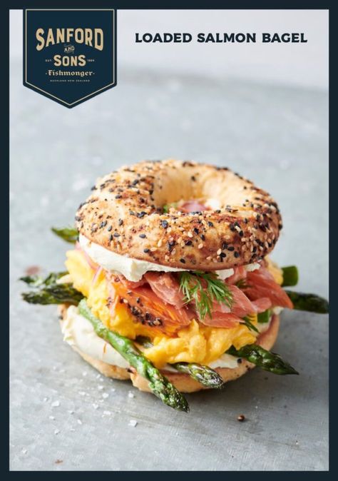 Loaded Salmon Bagel for One - Sanford and Sons Hot Smoked Salmon, Smoked Salmon Bagel, Salmon Bagel, Sanford And Son, Bagel Recipe, Christmas 2022, Easy Delicious, Smoked Salmon, Bagels