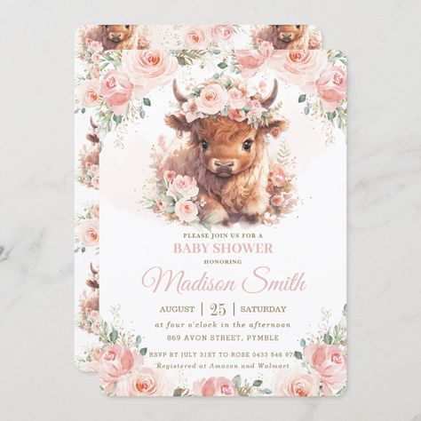 Fluffy Highland Cow, Farm Baby Shower Theme, Cow Baby Shower Theme, Cow Baby Shower Invitations, Baby 2024, Cow Baby Shower, Cowgirl Baby Showers, Cow Baby Showers, Farm Baby Shower