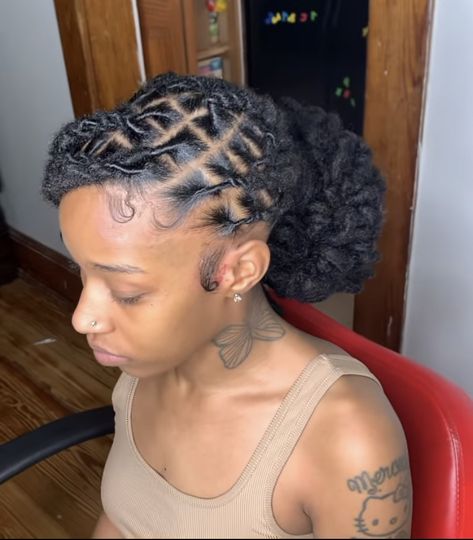 Loc Styles For Graduation, Loc Low Bun Styles, Low Bun Loc Styles, Loc Styles For Prom, Barrel Locs, Moms Hairstyles, Dreads Men, Grad Hairstyles, Dreads Styles For Women