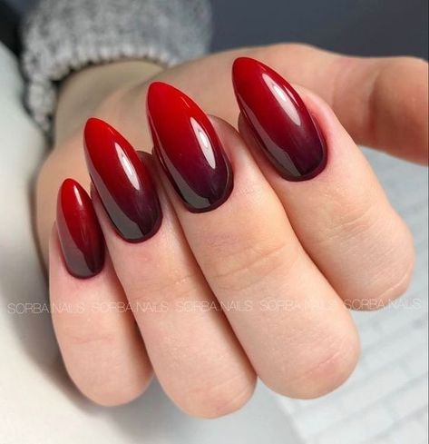 Ambre Nails, Ombre Nail Art, Ombre Gel Nails, Red Ombre Nails, Faded Nails, Ombre Nail Art Designs, Ombre Nail, Ombre Nail Designs, Nail Art Ombre