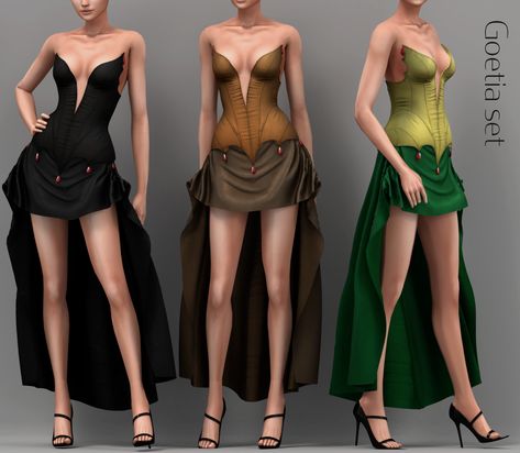 Sims 4 Disney Cc, Witchy Dress, Vampire Dress, Vampire Clothes, Sims 4 Cas Mods, Pelo Sims, Tumblr Sims 4, Sims 4 Dresses, Sims4 Clothes