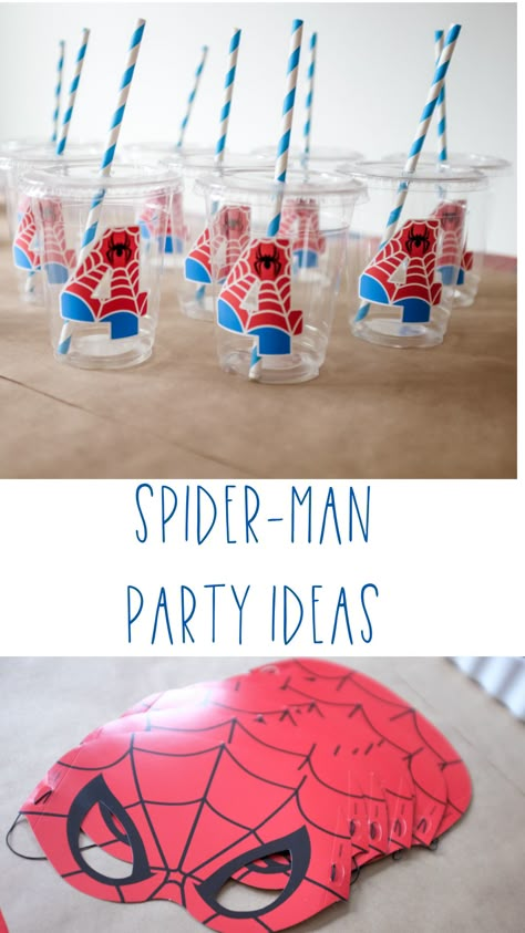 Everything you need for a simple, fun DIY Spiderman party for preschoolers Spidey Spider-man personalized super hero party Spiderman Scavenger Hunt, Two Year Old Spiderman Party, Spiderman Party Ideas Games, Princess And Spiderman Party, Spiderman Party Game, Diy Spider Man Party Ideas, Toddler Spider Man Birthday, Spidey And His Amazing Friends Birthday Activities, Spidey Birthday Party Games