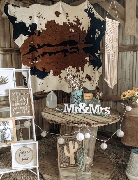 Cowhide Isle, Cowhide Wedding, Wedding Cactus, Western Wedding Decorations, Turquoise Western, The Best Is Yet To Come, Western Wedding, Day Plan, Wedding Welcome Signs