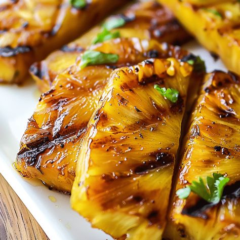 How to Make Brown Sugar Grilled Pineapple Glazed Pineapple, Grilled Pineapple Recipe, Sliced Pineapple, Cooked Pineapple, Homemade Nachos, Make Brown, Beef Wraps, Make Brown Sugar, Fruit Appetizers