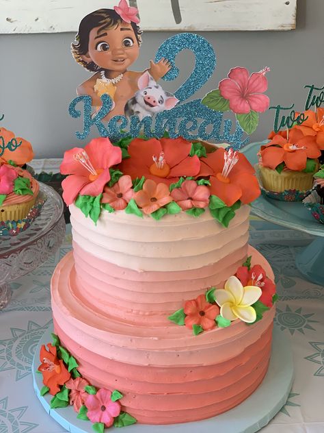 Pink Moana Cake, Moana Birthday Party Cake, Moana Birthday Decorations, Moana Birthday Cake, Moana Birthday Party Theme, Moana Birthday Invitation, Moana Theme Birthday, Festa Moana Baby, Moana Bebe