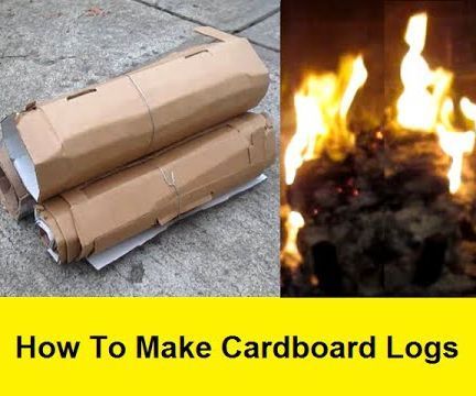 How To Make Cardboard Logs Fire Logs Diy How To Make, Diy Logs For Fireplace, Paper Fire Logs, Diy Fire Logs, Fake Logs For Fireplace Diy, Diy Coffee Fire Logs, Battery Operated Fireplace Logs, How To Make Cardboard Look Like Wood, Fake Fireplace Logs