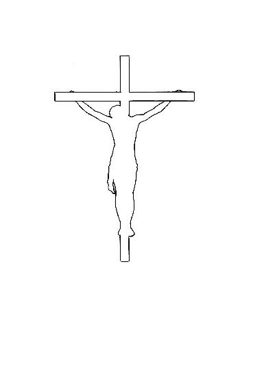 Faith Tattoo Stencil, Christian Flash Tattoo, Cross Sketch Tattoo, Cross Drawings Christian, Simple Crucifix Tattoo, Cross Tattoo Stencil, Jesus Cross Tattoo, Jesus Outline, Drawing Of Crosses Faith