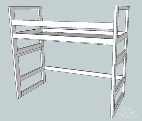 How to Turn a Bunk Bed into a Loft Bed | Pretty Handy Girl Bunk Beds For Boys Room, Build A Loft Bed, Attic Bed, A Loft Bed, Diy Storage Bed, Bunk Bed Plans, Triple Bunk Beds, Loft Bunk Beds, Cool Bunk Beds