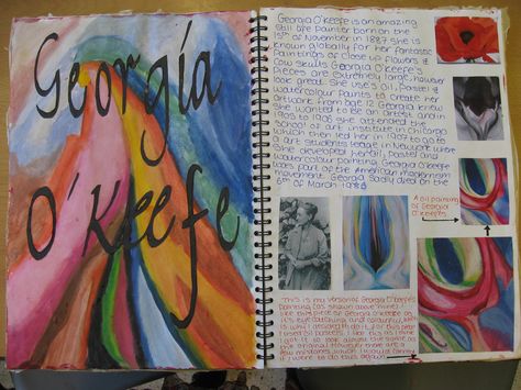 Art Gcse Sketchbook Ideas, Gcse Sketchbook Ideas, Gcse Art Book, Georgia O Keefe Art, Georgia O'keefe Art, Artist Research Page, Gcse Sketchbook, Georgia Okeeffe, Gcse Art Ideas