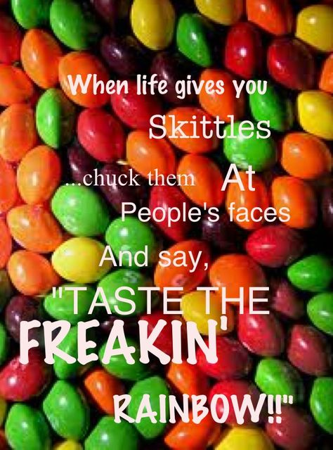 Taste the freaking rainbow! Starbucks Card, Rainbow Quote, Taste The Rainbow, Life Humor, Wonderful Words, Funny Pins, This Moment, Funny Cute, Make Me Smile