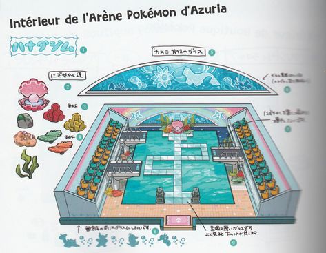 Interior of Cerulean Gym concept artwork scan Evoluzioni Eevee, Pokemon Towns, Pokemon Concept, Art Pokémon, Game Ads, Pokemon Rpg, Pokemon Project, Pokemon Gym, Green Artwork