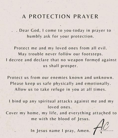 Protection Prayer, Prayers Of Encouragement, Prayer For Guidance, Deliverance Prayers, Comforting Bible Verses, Morning Prayer Quotes, Everyday Prayers, Prayer For Protection, Spiritual Prayers