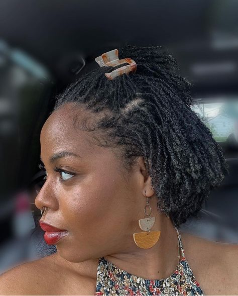 Short Microlocs, Microlocs Hairstyles, Loc Growth, Micro Locks, Church Hair, Church Hairstyles, Loc Inspiration, Short Locs, Micro Locs