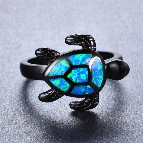 Blue Fire Opal Turtle Ring Crystal Horn, Turtle Ring, Black Hills Gold Jewelry, Horn Pendant Necklace, Blue Fire Opal, Black Gold Ring, Fire Opal Ring, Black Hills Gold, Wedding Rings Vintage