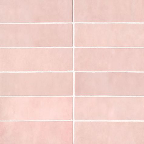 Cloe 2.5" x 8" Wall Tile in Pink Subway Style, Ceramic Subway Tile, Ceramic Mosaic Tile, Pink Tiles, Deco Wall, Modern Tiles, Tile Inspiration, Accent Tile, Porcelain Mosaic