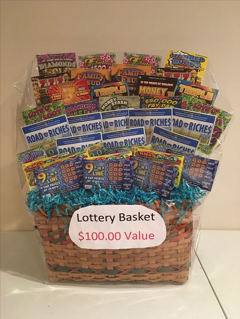 Lottery Ticket Raffle Basket, Lottery Ticket Basket, Lottery Ticket Bouquet, Tricky Tray Baskets, Tricky Tray, Lottery Ticket Gift, Fundraiser Raffle, Silent Auction Basket, Liquor Bouquet