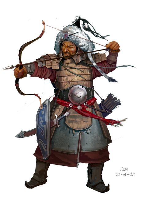 Mongol Warrior, Concept Art Character Design, Mongol Empire, Warrior Concept Art, Chinese Warrior, Art Character Design, Historical Armor, Concept Art Character, Fantasy Armor